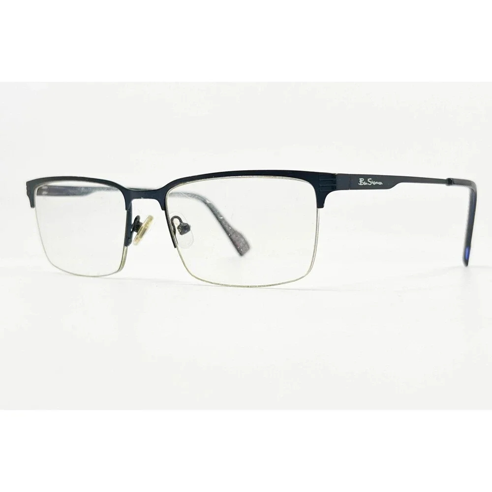 Ben Sherman Eyeglasses Mens Blue Goswell Half Rim Rectangle 53-17-140